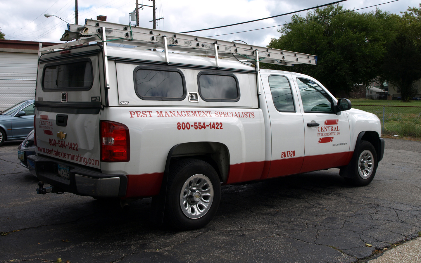 Photo of a Central Exterminating Co. truck.
