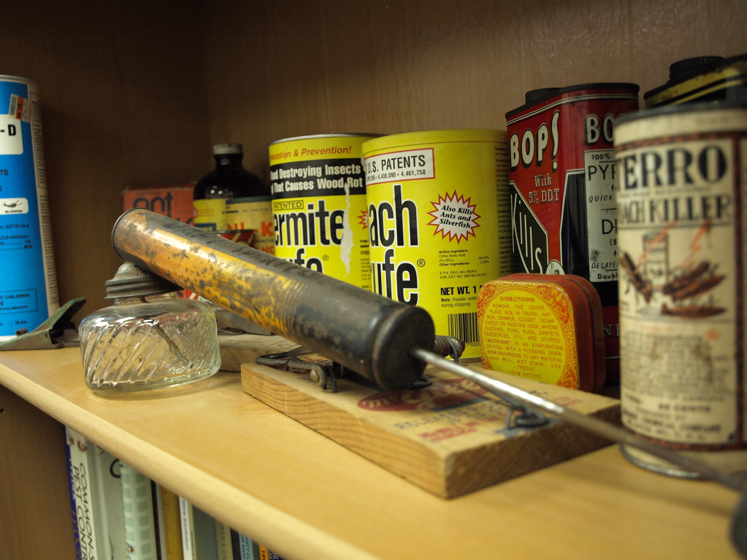 Photo of old pest control artefacts. We've been doing this a long time!